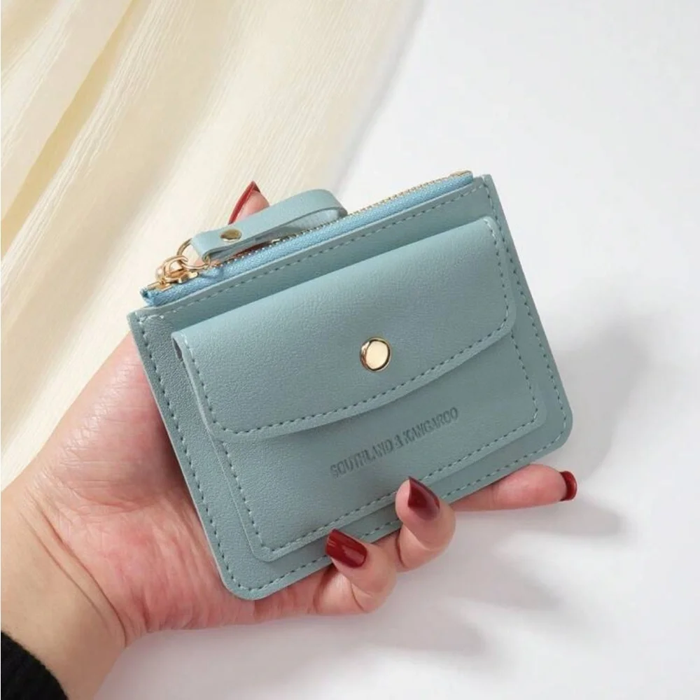 ⚠️Clearance Blue Flip Cover And Zipper Wallet / Cardholder - Picture 1 of 5